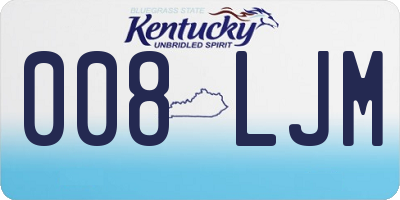 KY license plate 008LJM