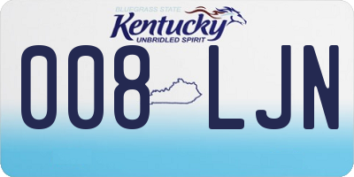 KY license plate 008LJN