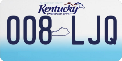 KY license plate 008LJQ