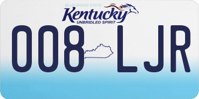 KY license plate 008LJR