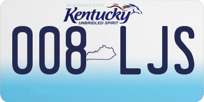 KY license plate 008LJS