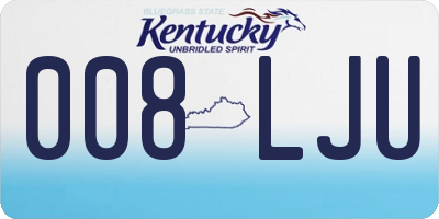 KY license plate 008LJU
