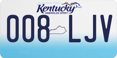 KY license plate 008LJV