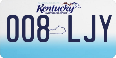 KY license plate 008LJY