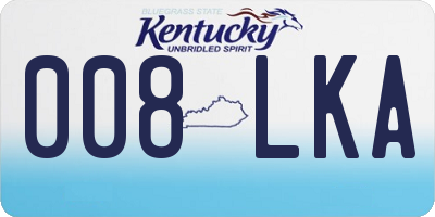 KY license plate 008LKA