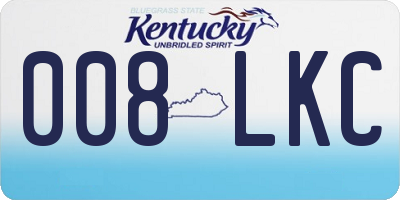 KY license plate 008LKC