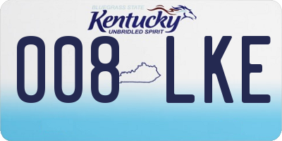 KY license plate 008LKE