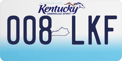 KY license plate 008LKF