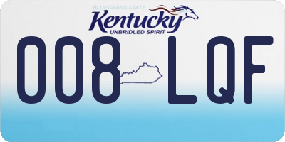 KY license plate 008LQF
