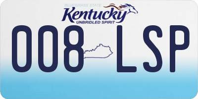 KY license plate 008LSP