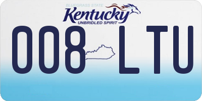 KY license plate 008LTU