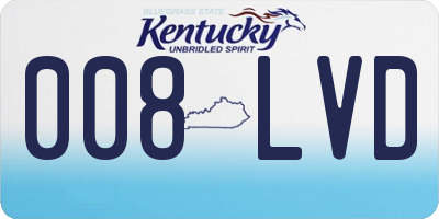 KY license plate 008LVD
