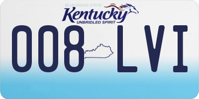 KY license plate 008LVI