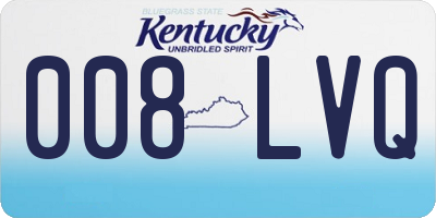 KY license plate 008LVQ