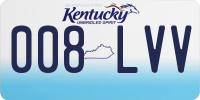 KY license plate 008LVV