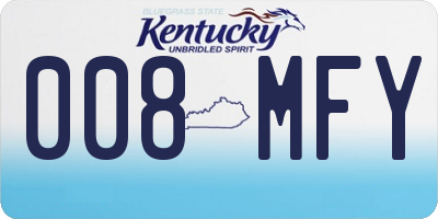 KY license plate 008MFY
