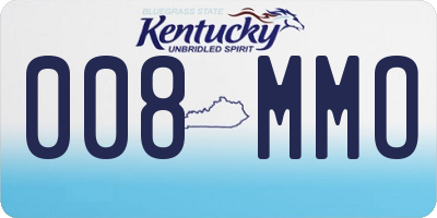 KY license plate 008MMO