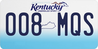 KY license plate 008MQS