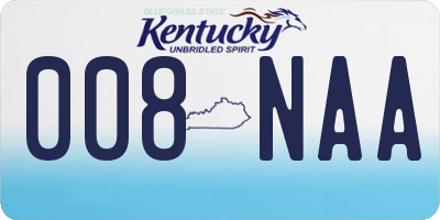KY license plate 008NAA