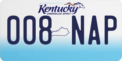 KY license plate 008NAP
