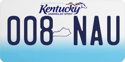 KY license plate 008NAU