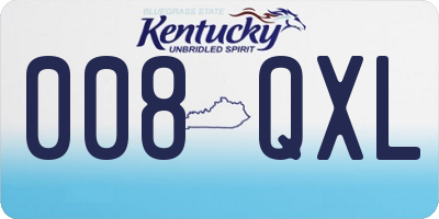 KY license plate 008QXL