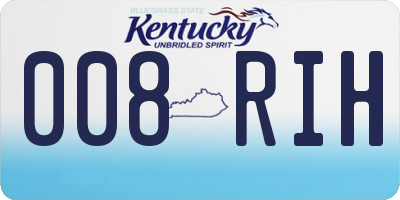 KY license plate 008RIH