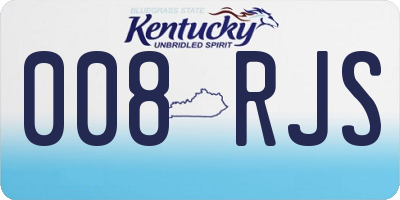KY license plate 008RJS