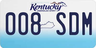 KY license plate 008SDM