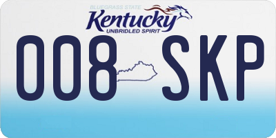 KY license plate 008SKP