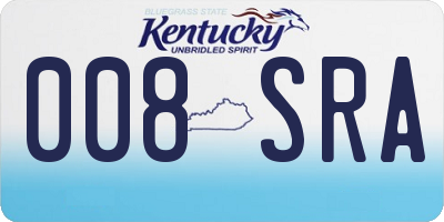 KY license plate 008SRA