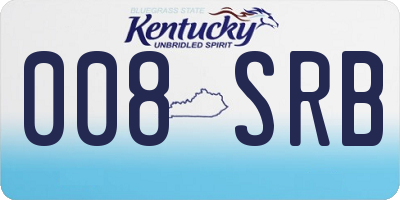 KY license plate 008SRB