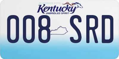 KY license plate 008SRD