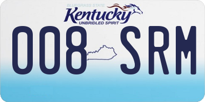 KY license plate 008SRM