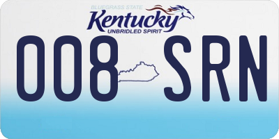 KY license plate 008SRN