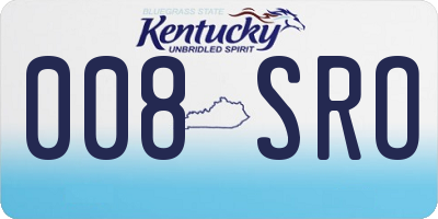 KY license plate 008SRO