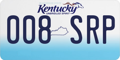 KY license plate 008SRP