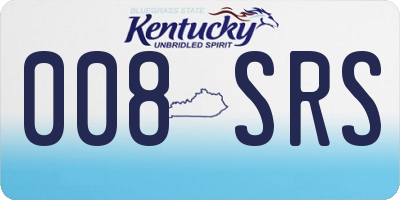 KY license plate 008SRS