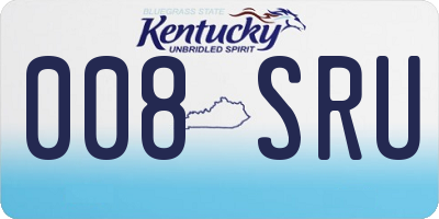 KY license plate 008SRU