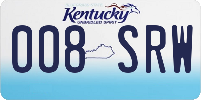 KY license plate 008SRW