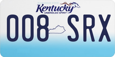 KY license plate 008SRX