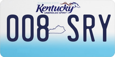 KY license plate 008SRY