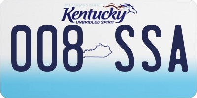 KY license plate 008SSA