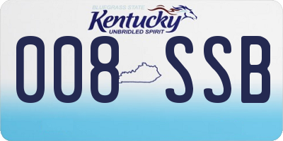 KY license plate 008SSB