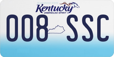KY license plate 008SSC