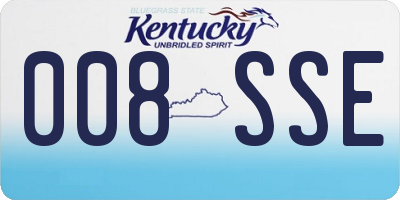 KY license plate 008SSE