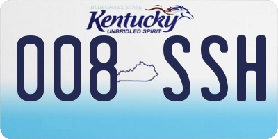 KY license plate 008SSH