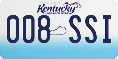 KY license plate 008SSI