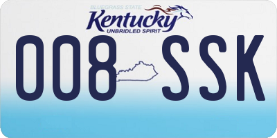 KY license plate 008SSK
