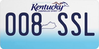 KY license plate 008SSL